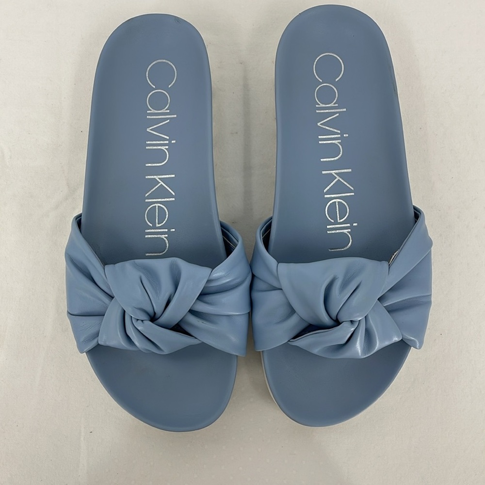Calvin Klein Women's Blue Slide Sandals SIZE 7.5M - Picture 3 of 4